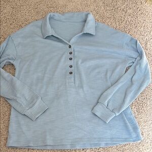 Sky Blue Long Sleeve Polo